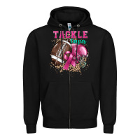 Black Tackle Cancer Zipper Hoodie - HowdyJamesFarm