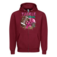 Burgundy Tackle Cancer Zipper Hoodie - HowdyJamesFarm