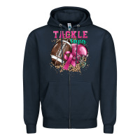 Navy Tackle Cancer Zipper Hoodie - HowdyJamesFarm