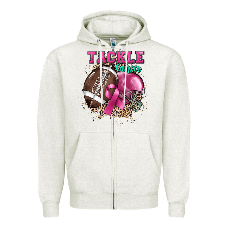 Tackle Cancer Zipper Hoodie by HowdyJamesFarm | Teevron