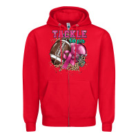 Red Tackle Cancer Zipper Hoodie - HowdyJamesFarm