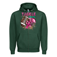 Sports Green Tackle Cancer Zipper Hoodie - HowdyJamesFarm