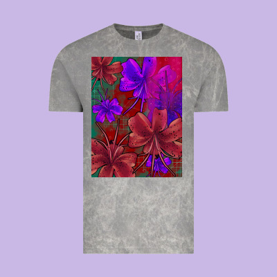 Floral Pattern Vintage Tee Designed By Jahusdesignshop