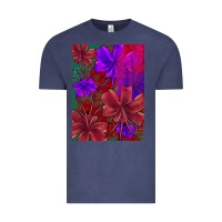 Vintage Denim floral pattern Vintage Tee - JahusDesignShop