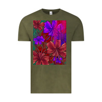 Vintage Olive floral pattern Vintage Tee - JahusDesignShop