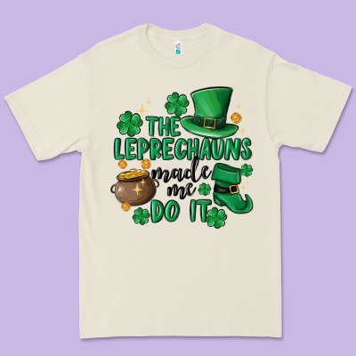 The Leprechauns Made Me Do It Premium Tee Designed By Maliassmallbusiness