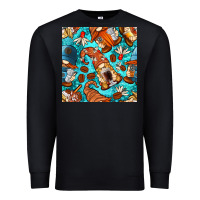 Black coffee and barista gnomes with glitter seamless pattern bbs Premium Sweatshirt - BundleAndBundleShop