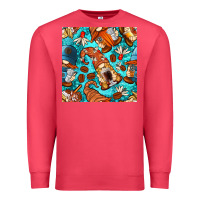 Cardinal coffee and barista gnomes with glitter seamless pattern bbs Premium Sweatshirt - BundleAndBundleShop