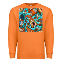 Carrot coffee and barista gnomes with glitter seamless pattern bbs Premium Sweatshirt - BundleAndBundleShop