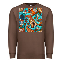 Chestnut coffee and barista gnomes with glitter seamless pattern bbs Premium Sweatshirt - BundleAndBundleShop