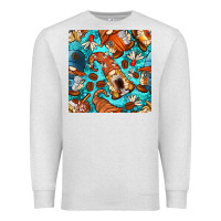 Oatmeal Heather coffee and barista gnomes with glitter seamless pattern bbs Premium Sweatshirt - BundleAndBundleShop