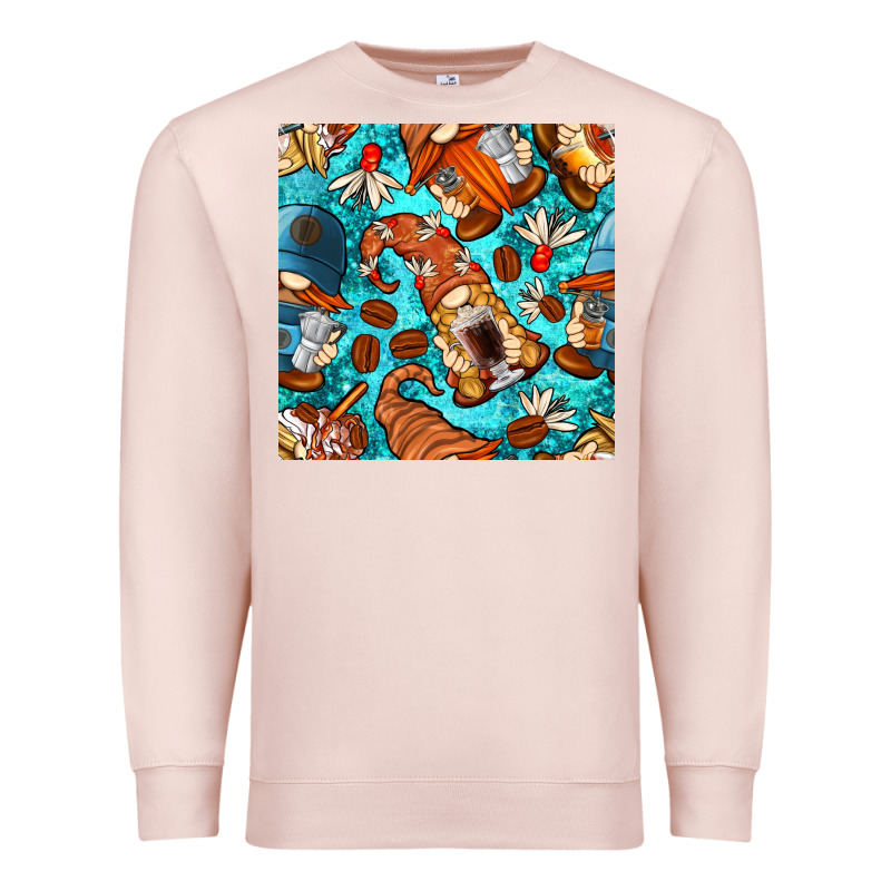 Coffee And Barista Gnomes With Glitter Seamless Pattern Bbs Premium Sweatshirt by BundleAndBundleShop | Teevron