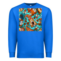 True Royal coffee and barista gnomes with glitter seamless pattern bbs Premium Sweatshirt - BundleAndBundleShop