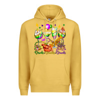 Antique Gold drink drank drunk mardi gras wine glasses olivia Premium Hoodie - OliviaCreatesArt