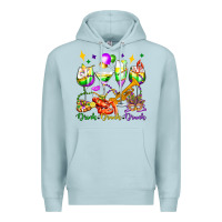 Blue Mist drink drank drunk mardi gras wine glasses olivia Premium Hoodie - OliviaCreatesArt