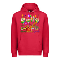 Cardinal drink drank drunk mardi gras wine glasses olivia Premium Hoodie - OliviaCreatesArt