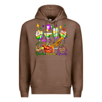 Chestnut drink drank drunk mardi gras wine glasses olivia Premium Hoodie - OliviaCreatesArt