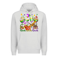 Dove Grey drink drank drunk mardi gras wine glasses olivia Premium Hoodie - OliviaCreatesArt
