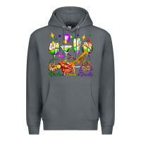 Rock drink drank drunk mardi gras wine glasses olivia Premium Hoodie - OliviaCreatesArt
