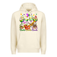 Sandshell drink drank drunk mardi gras wine glasses olivia Premium Hoodie - OliviaCreatesArt