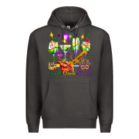 Smoke drink drank drunk mardi gras wine glasses olivia Premium Hoodie - OliviaCreatesArt