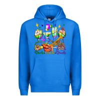 True Royal drink drank drunk mardi gras wine glasses olivia Premium Hoodie - OliviaCreatesArt