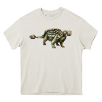 Cream Ankylosaurus T-Rex Heavy Core Tee - LillyAllenDesigns