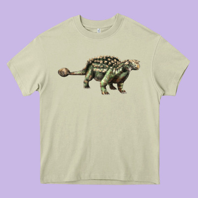 Ankylosaurus T-rex Heavy Core Tee Designed By Lillyallendesigns