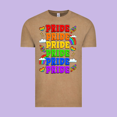 Rainbow Pride Celebration Vintage Tee Designed By Lillyallendesigns