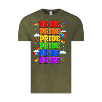 Vintage Olive rainbow pride celebration Vintage Tee - LillyAllenDesigns