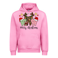 Fuchsia Pink merry christmas tooth Urban Hoodie - CowhideDigitalArt