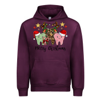 Mauve Wine merry christmas tooth Urban Hoodie - CowhideDigitalArt