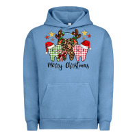 Pigment Pebble Blue merry christmas tooth Urban Hoodie - CowhideDigitalArt