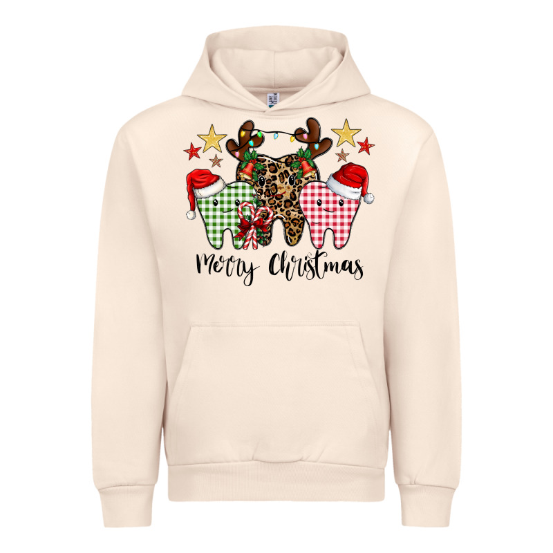 Merry Christmas Tooth Urban Hoodie by CowhideDigitalArt | Teevron