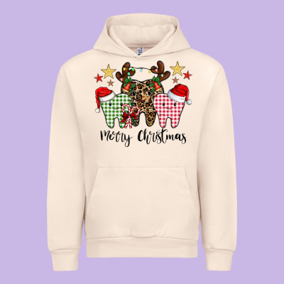 Merry Christmas Tooth Urban Hoodie Designed By Cowhidedigitalart