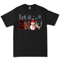 Black let it snow snowman Premium Tee - JahusDesignShop