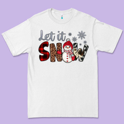 Let It Snow Snowman Premium Tee Designed By Jahusdesignshop