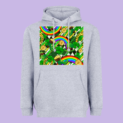 St. Patrick's Day Heavyweight Hoodie Designed By Fadigitalartstudio