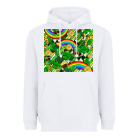 White St. Patrick's Day Heavyweight Hoodie - FaDigitalArtStudio
