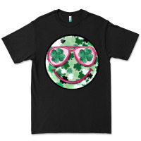 Black st patrick's smiley Premium Tee - MaliasSmallBusiness