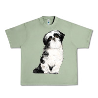 Oil Green shih tzu dog Urban Heavy Tee - LillyAllenDesigns