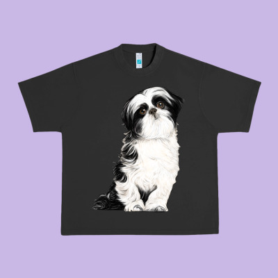 Shih Tzu Dog Urban Heavy Tee Designed By Lillyallendesigns