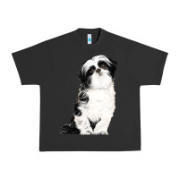 Pigment Black shih tzu dog Urban Heavy Tee - LillyAllenDesigns