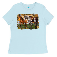 2 Horses At The Ranch Ladies Tee | Teevron
