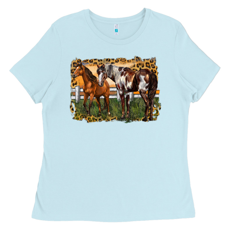 2 Horses At The Ranch Ladies Tee by LillyAllenDesigns | Teevron