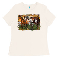 Bone 2 horses at the ranch Ladies Tee - LillyAllenDesigns