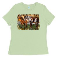 Matcha 2 horses at the ranch Ladies Tee - LillyAllenDesigns