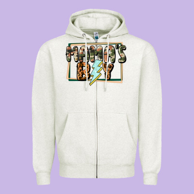 Mama's Boy Mother's Day Zipper Hoodie Designed By Cowgirlartshop
