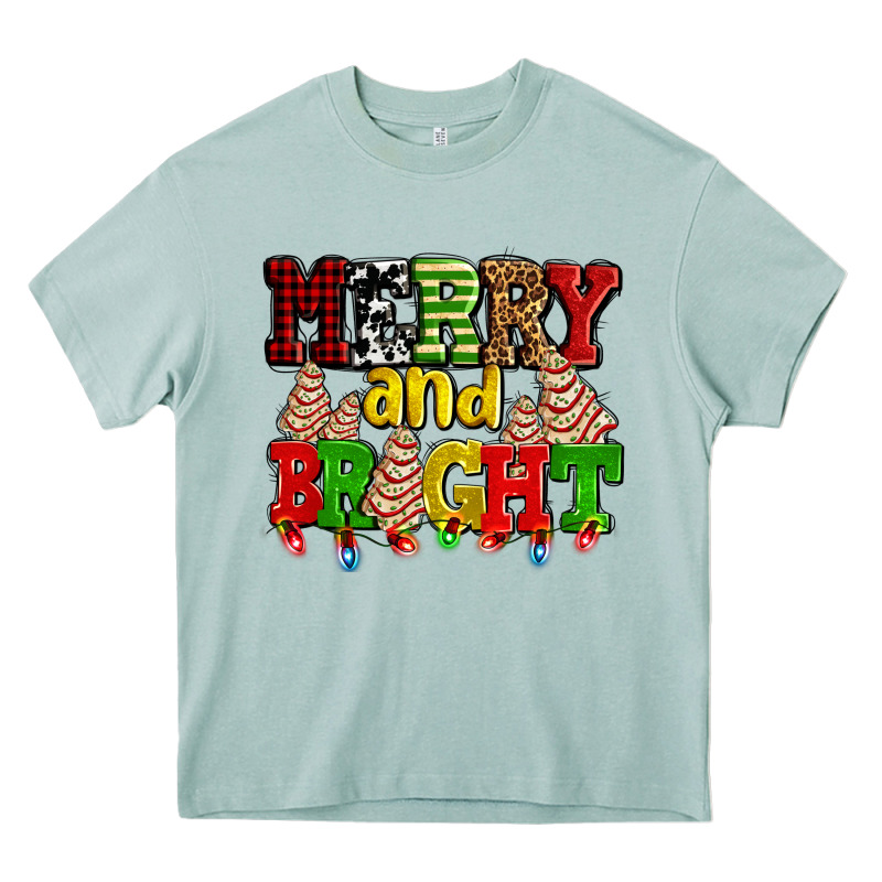 Merry And Bright With Christmas Tree  Cakes Ado Heavy Core Tee by AdoDesignShop | Teevron