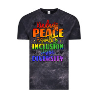 Cloud Black inspirational words in rainbow colors Vintage Tee - LillyAllenDesigns